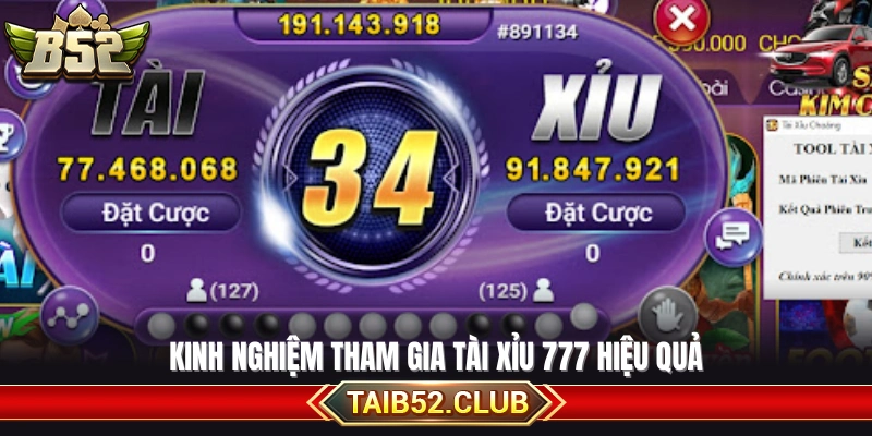 Chiến thuật chinh phục Tài xỉu 777 đạt lợi nhuận cao