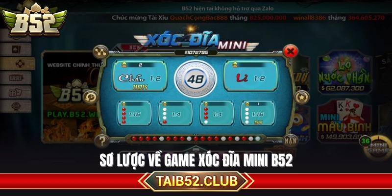 Khái quát về giao diện và quy luật xóc đĩa mini B52